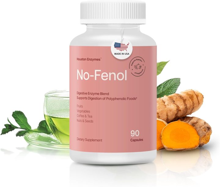 Houston Enzymes, No-Fenol, ферменты для продуктов с полифенолами, 90 капсул