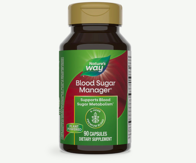 Nature's Way, Blood Sugar Manager, поддержка уровня сахара в крови, 90 капсул