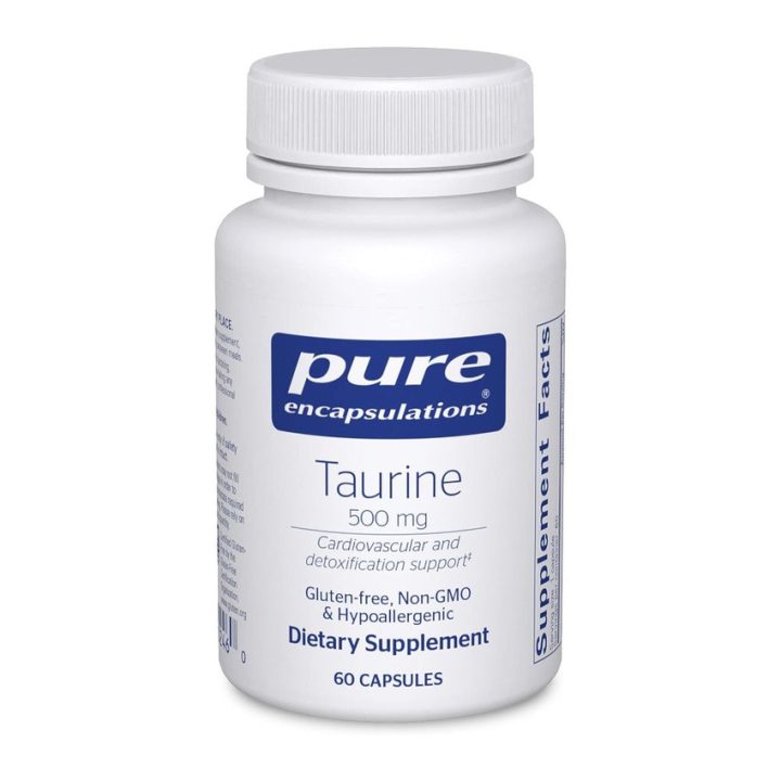 Pure Encapsulations, Taurine, Таурин, 500 мг, 60 капсул