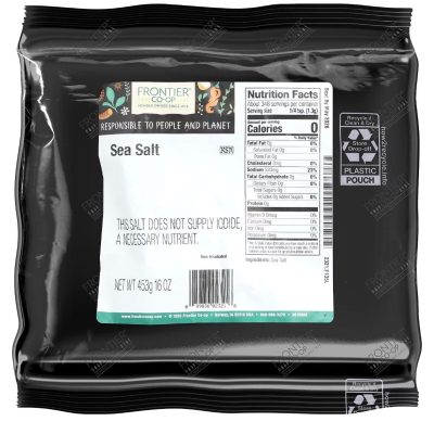 Frontier Co-Op, Sea Salt, морская соль, 453 г