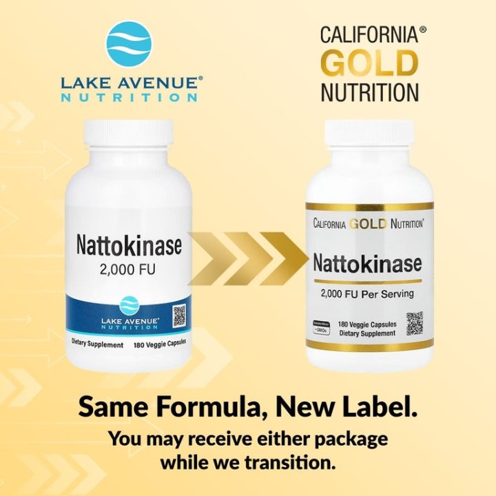 Lake Avenue, Наттокиназа, Nattokinase, Proteolytic Enzyme 2000 FUs, 180 капсул