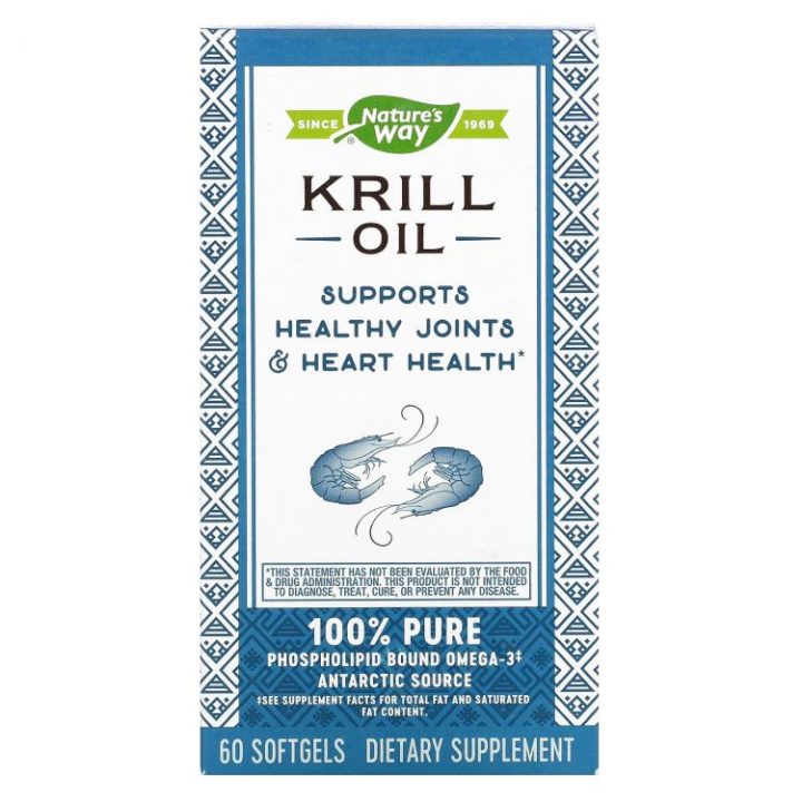 Nature's Way, Krill Oil, масло криля, здоровье сердца и суставов, 60 мягких капсул