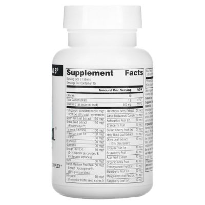 Source Naturals, Pycnogenol, Пикногенол Supreme, антикосидантный комлекс, 30 таблеток