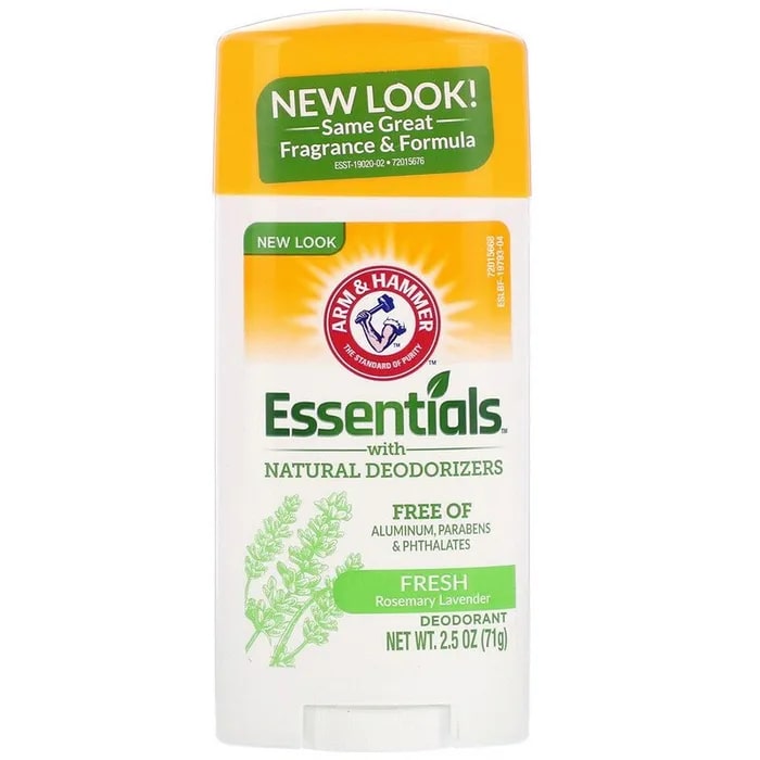 Arm & Hammer, Essentials Natural, дезодорант с натуральными компонентами, розмарин и лаванда