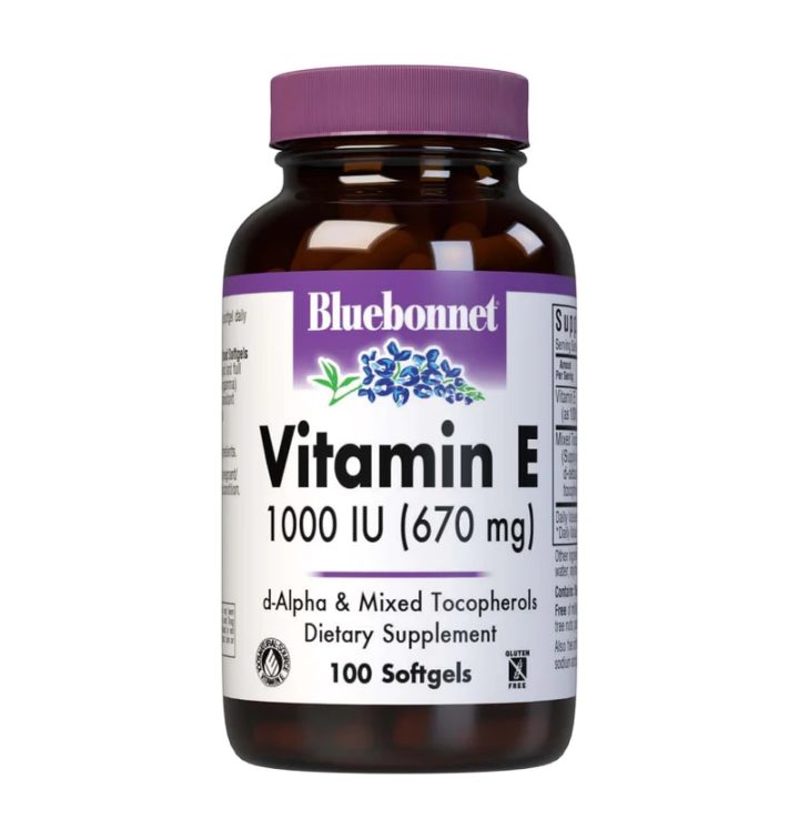 Bluebonnet Nutrition, Витамин E 1000ед, 670мг, 100 капсул