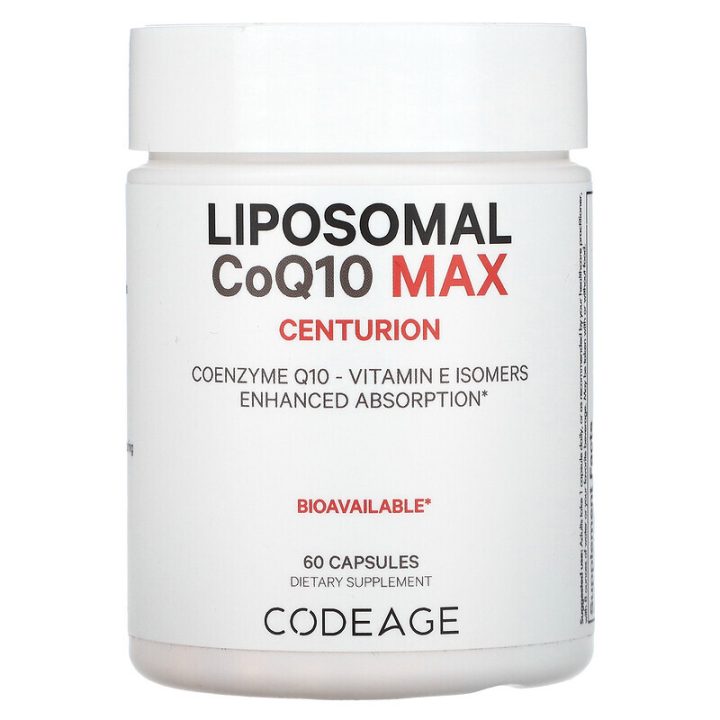 Codeage, липосомальный коэнзим Q10, изомеры витамина E, Liposomal CoQ10 Max, Sport, 60 капсул