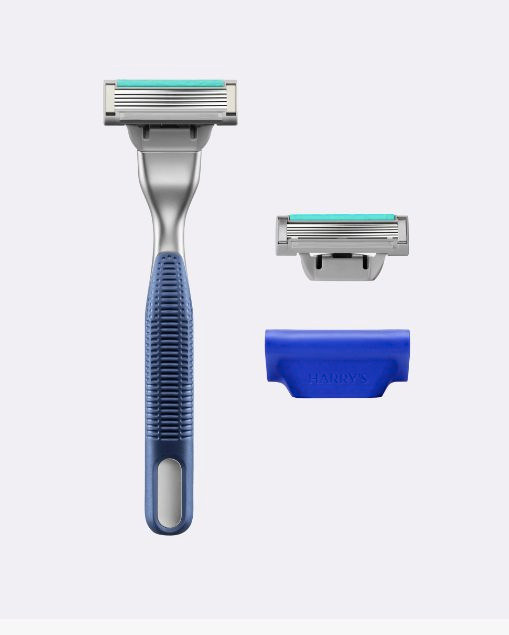 Harry's, Plus Handle, Бритвенный станок +1 кассета (5 лезвий), цвет Tide (синий/серый)