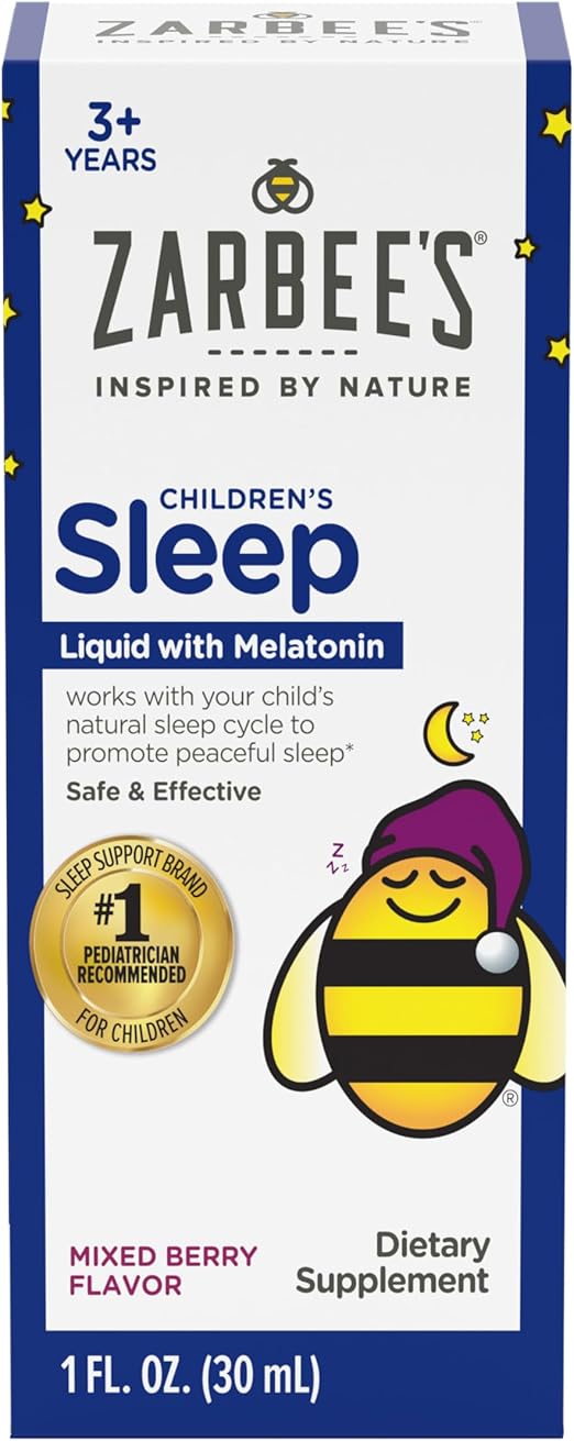 Zarbee's Children's Sleep Liquid with Melatonin, жидкий мелатонин от 3 лет, ягоды, 30 мл