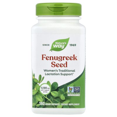 Nature's Way, Fenugreek Seed, Семена пажитника, 180 капсул