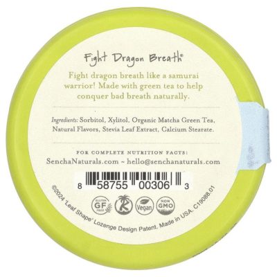 Sencha Naturals, Леденцы с зеленым чаем, голубика и мята, 35 г
