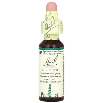 Bach, Original Flower Remedies, Agrimony, репейник, снимает усталость и успокаивает, 10 мл