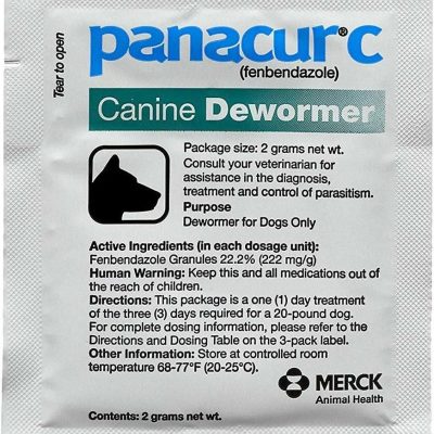 Merck Animal Health, Panacur C, средство от глистов у собак, 3 пакета по 2 грамма