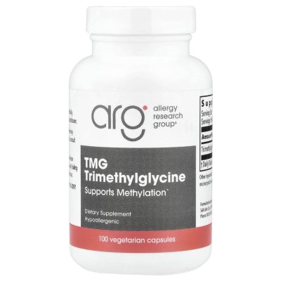 Allergy Research, TMG, Триметилглицин ТМГ, 100 капсул