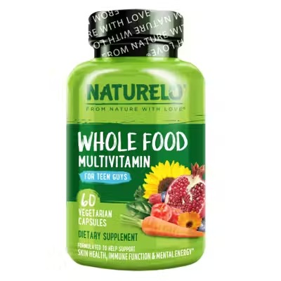 NATURELO, Мультивитамины для мальчиков-подростков, Whole Food Multivitamin for Teen Guys, 60 капсул