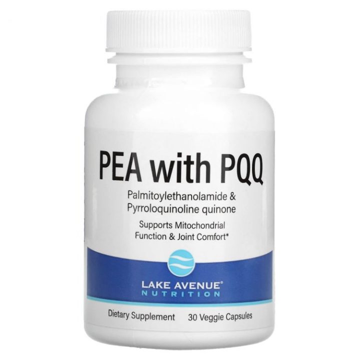 Lake Avenue Nutrition, PEA (пальмитоилэтаноламид)+PQQ, 30 капсул