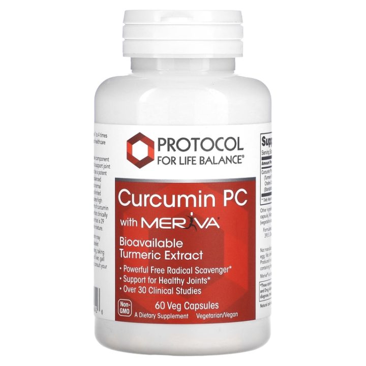 Protocol for Life Balance, Куркумин с мерива, Curcumin PC with Meriva, 60 капсул