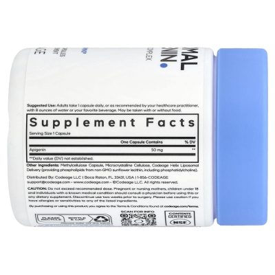 Codeage, Liposomal Apigenin Phospholipid Complex, апигенин комплекс, 90 капсул