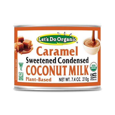 Let's Do Organic, Сгущенное кокосовое молоко со вкусом карамели, 210 г