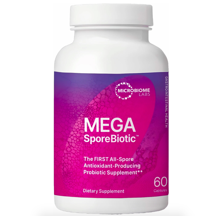 Microbiome Labs, MegaSporeBiotic, пробиотики для здоровья пищеварительной системы, 60 капсул