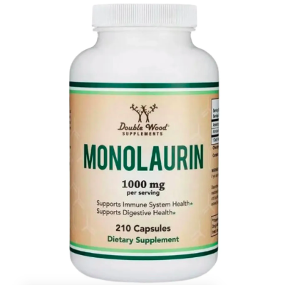 Double Wood Supplements, Monolaurin, Монолаурин 1000 мг, 210 капсул