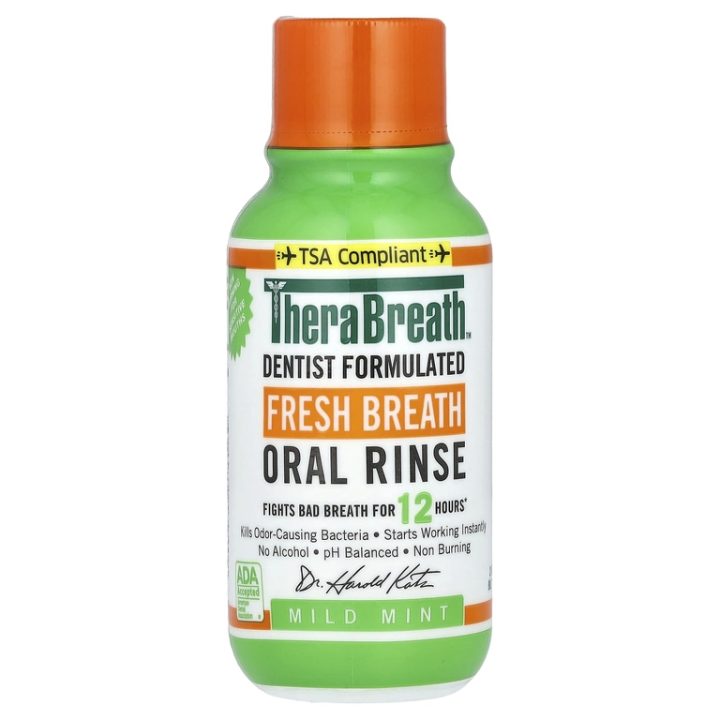 TheraBreath, Ополаскиватель для рта Fresh Breath, вкус мяты, 88,7 мл