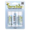 Sierra Bees, набор органических бальзамов для губ, без вкуса, 4 штуки