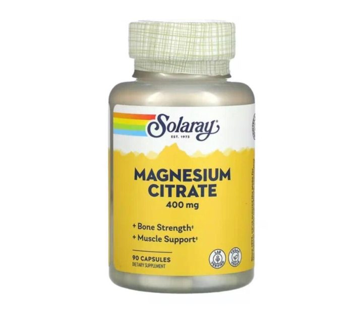 Solaray, Магния цитрат, Magnesium Citrate, 400 мг, 90 капсул