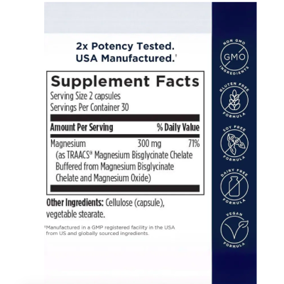 Designs for Health, Magnesium Glycinate, Комплекс глицината магния, 150 мг, 60 вег капс