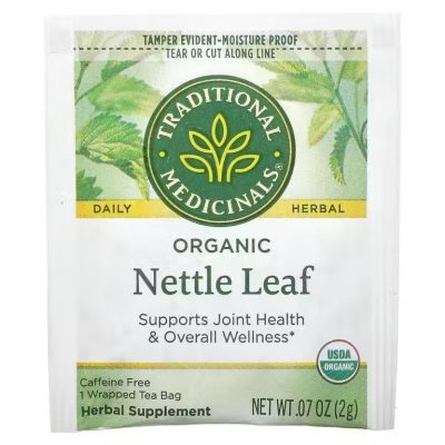 Traditional Medicinals, листья органической крапивы, Nettle Leaf, без кофеина, 16 чайных пакетиков