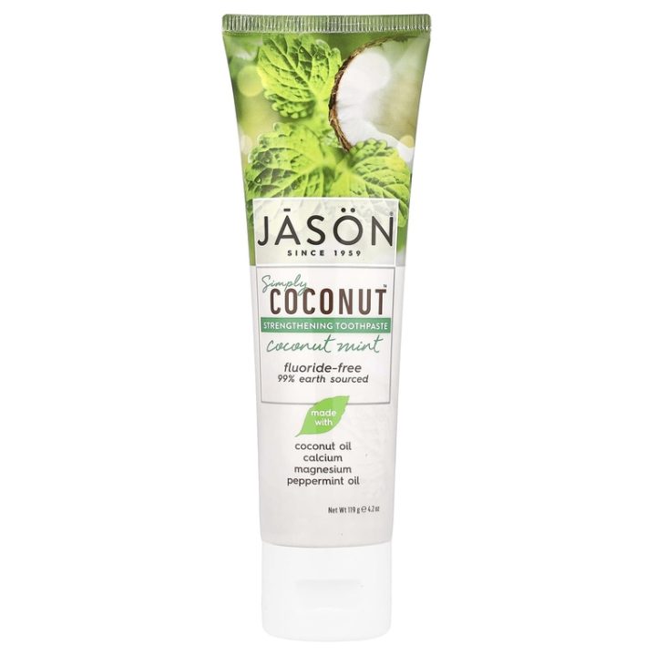 Jason Natural, укрепляющая зубная паста, кокос и мята, Simply Coconut Mint, 119 г