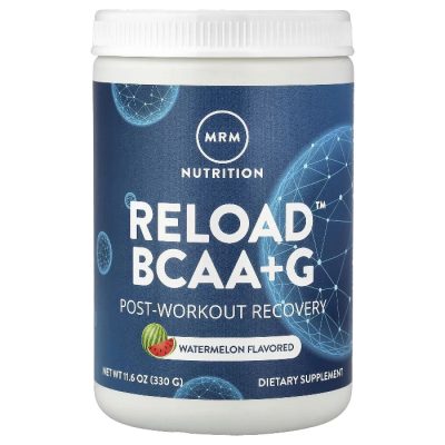 MRM Nutrition, Средство для восстановления после тренировки, RELOAD BCAA+G, арбуз, 330 гр