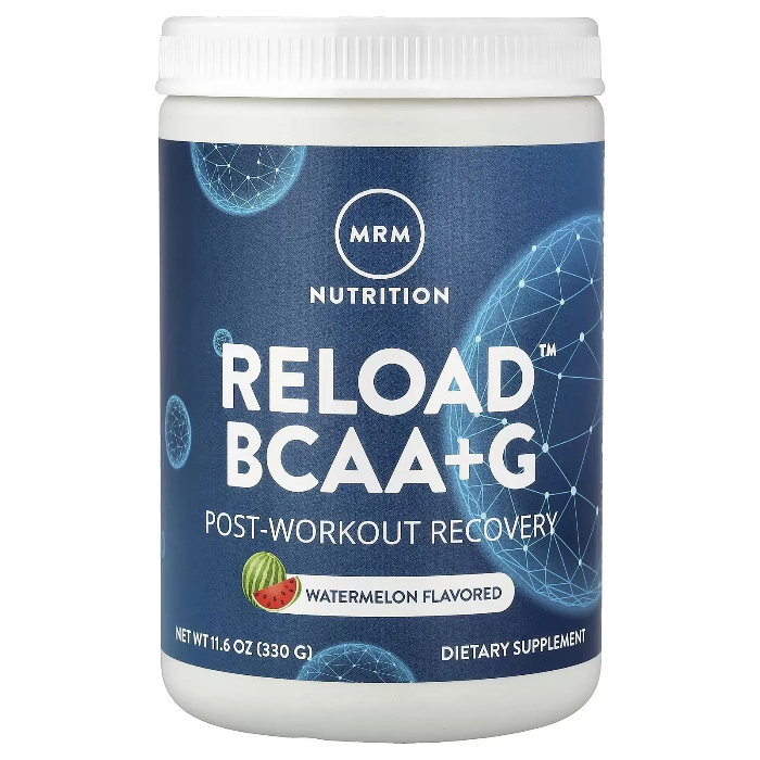 MRM Nutrition, Средство для восстановления после тренировки, RELOAD BCAA+G, арбуз, 330 гр
