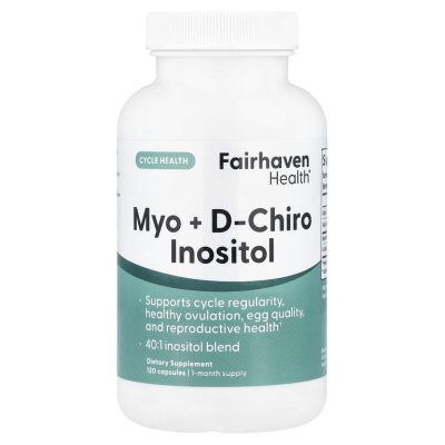 Fairhaven Health, Myo-Inositol+D-Chiro (Mио-Инозитол), 120 капсул
