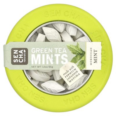 Sencha Naturals, Леденцы с зеленым чаем, марокканская мята, 35 г