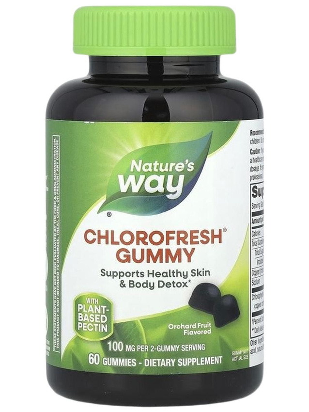 Nature's Way, Chlorofresh, хлорофилл, 60 жевательных мармеладок