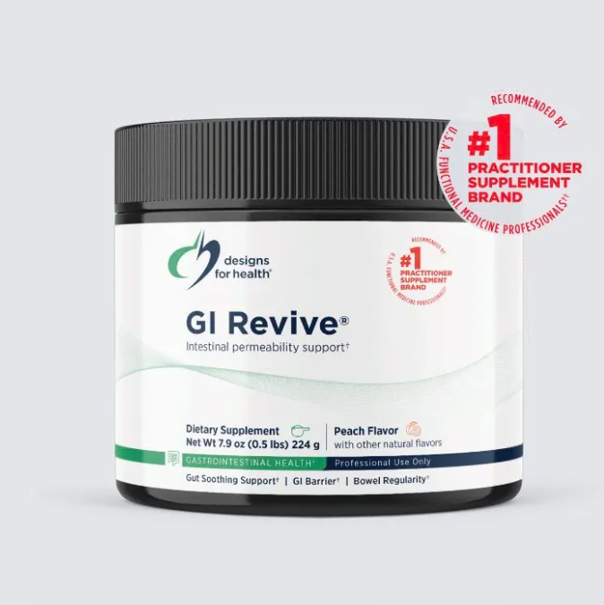 Designs For Health, GI Revive, здоровье ЖКТ/снижения проницаемости, персик, 224 г до 02/26