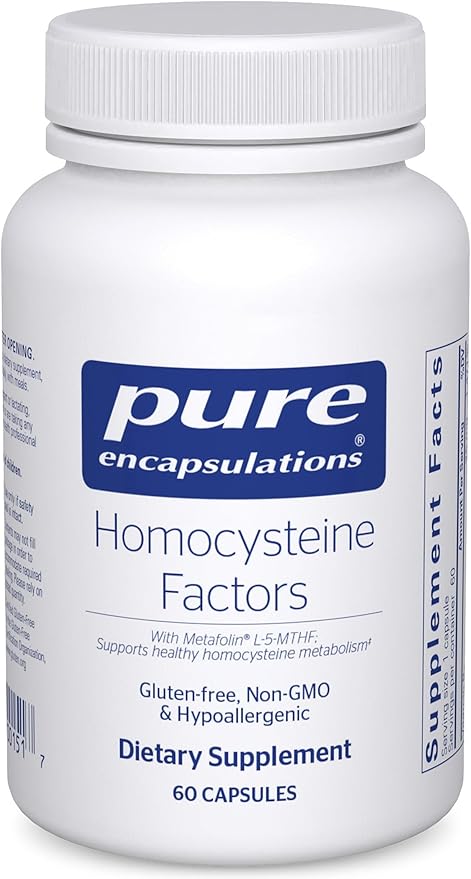Pure, Homocysteine Factors, Поддержание нормального уровня гомоцистеина, 60 капсул