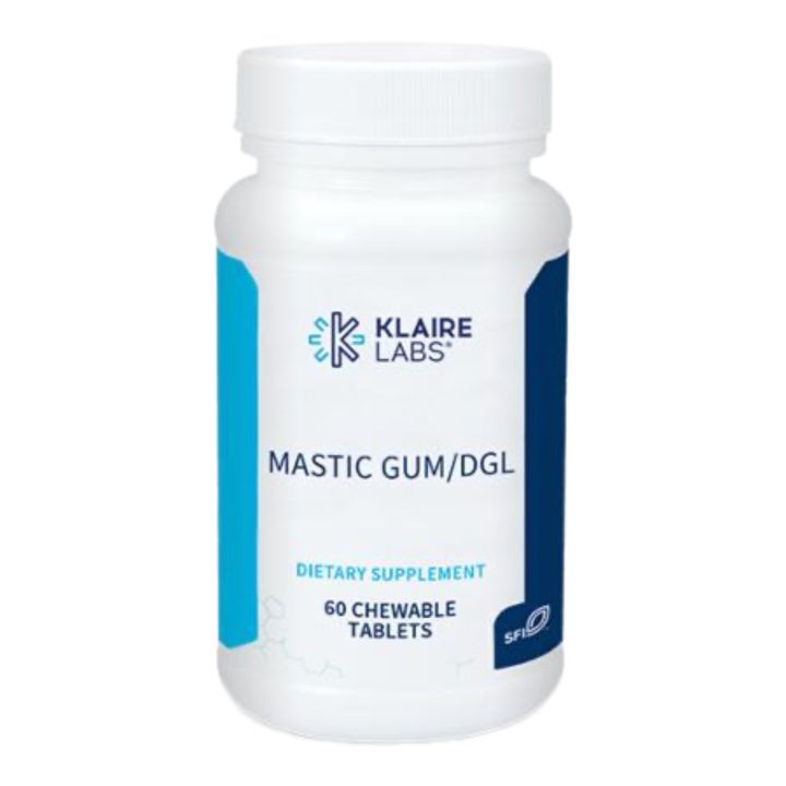 SFI Health (Klaire Labs), Mastic Gum, Мастиковая смола (камедь), DGL, 60 жевательных таблеток