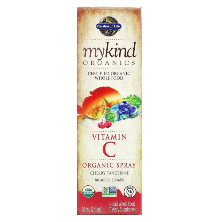 Витамин C, органический спрей, Mykind Garden of Life, 58 мл
