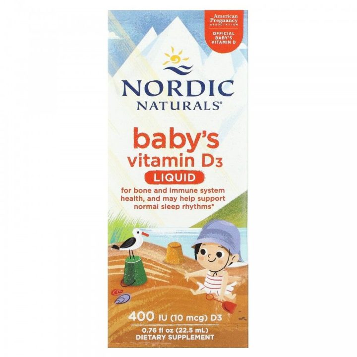 Nordic Naturals, Baby's Vitamin D3, витамин D3 для детей, Д3 400 МЕ, 22 мл