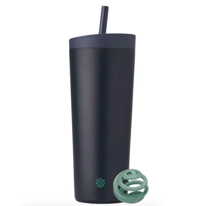 Blender Bottle, Шейкер спортивный 2 в 1с трубочкой, цвет полночь, 710 мл