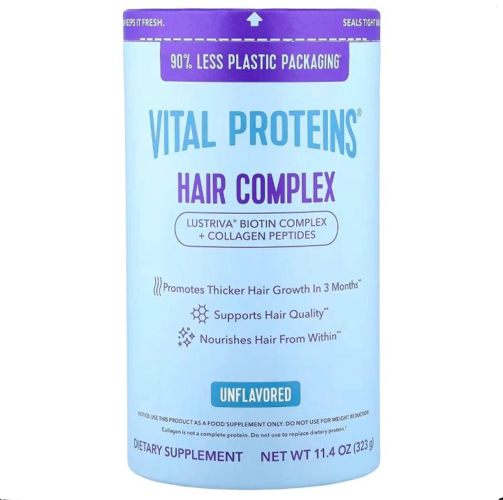 Vital Proteins, Hair Complex, Питательный комплекс для волос с коллагеном, без добавок, 323 гр