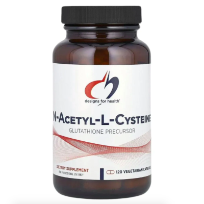 Designs For Health, NAC, N-ацетил-L-цистеин 900 мг, 120 вег капсул