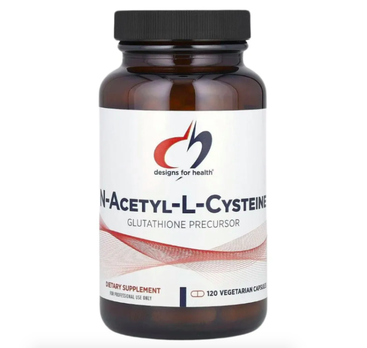 Designs For Health, NAC, N-ацетил-L-цистеин 900 мг, 120 вег капсул