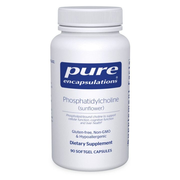 Pure Encapsulations, Фосфатидилхолин (подсолнечник), Phosphatidylcholine, 90 мягких капсул