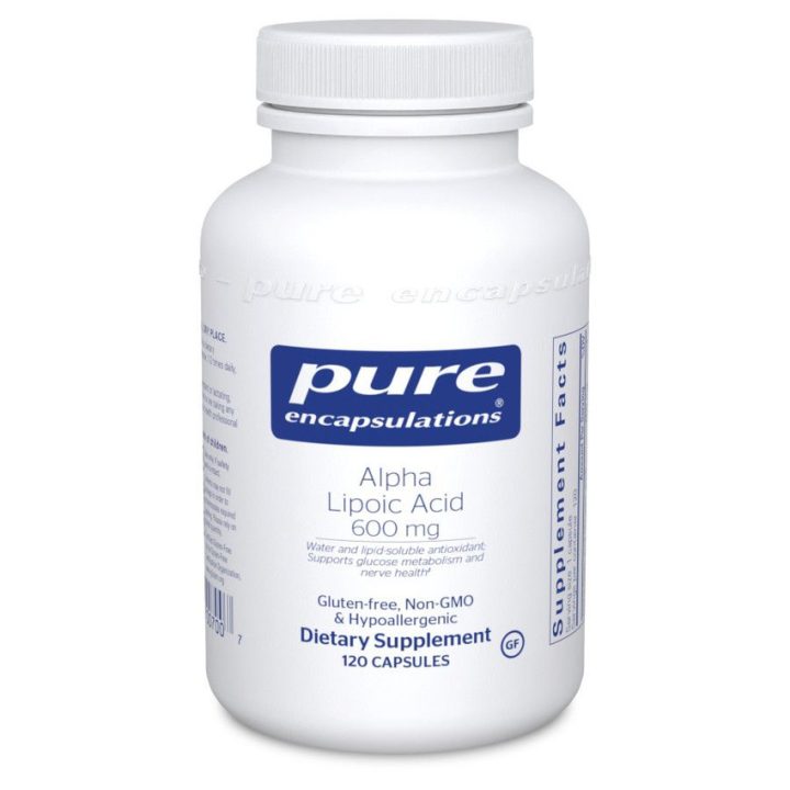 Pure Encapsulations, альфа-липоевая кислота (АЛК) 600 мг, Alpha-Lipoic Acid 600, 120 капсул
