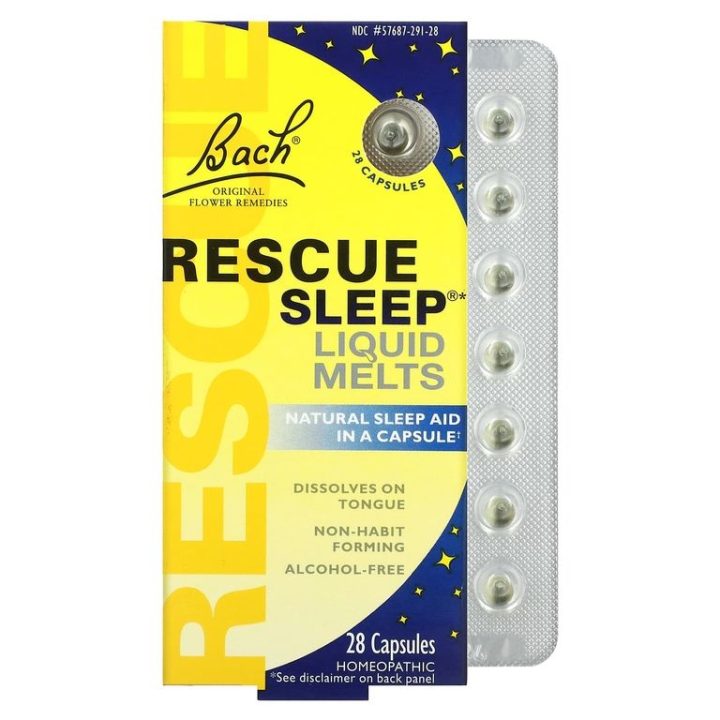 Bach, Rescue Sleep, средство от эпизодической бессонницы, 28 капсул