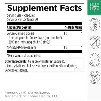 Designs for Health, IgGI Shield, поддержка здоровья кишечника и иммунитета, 120 капсул