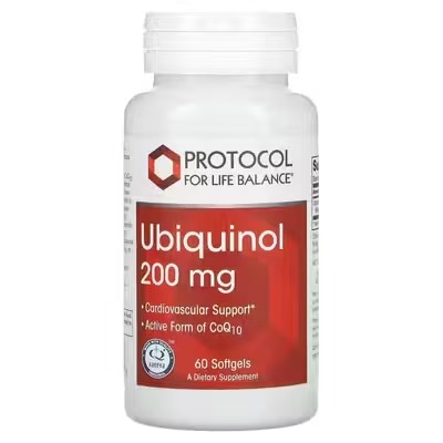 Protocol for Life Balance, убихинол (коэнзим Q10), Ubiquinol, 200 мг, 60 капсул