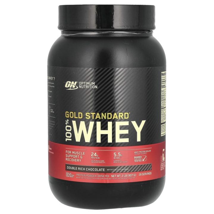 Протеин Optimum Nutrition, Gold Standard 100% Whey, двойной шоколад, 907 г